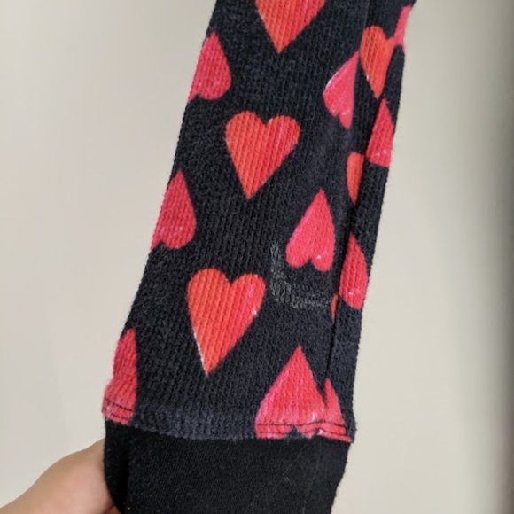 Victoria's Secret Black and Red Heart Henley Dress Size M - Picture 8 of 9